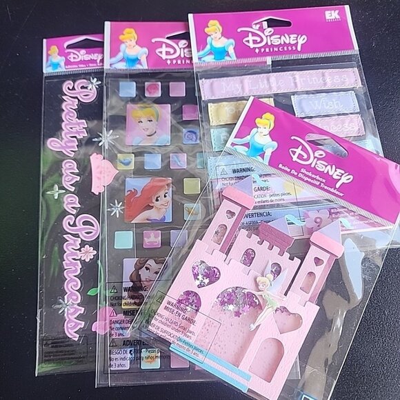 Disney Princess Sticker Lot Vintage 2004 scrapbooking collectible new sealed - Picture 1 of 6